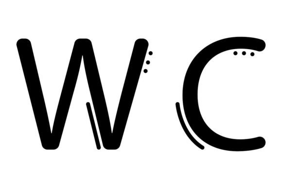 Black Line Icon of Toilet, Wc Sign
