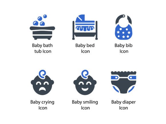 Childhood Baby Icon Set 1: A Versatile Tool for Design Workflows
