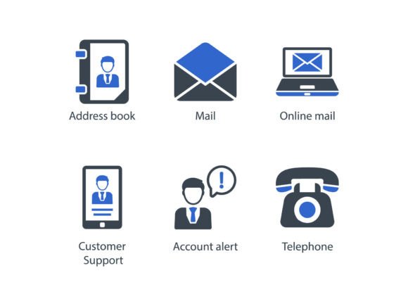 Contact Us Icon Set 4: A Design Essential