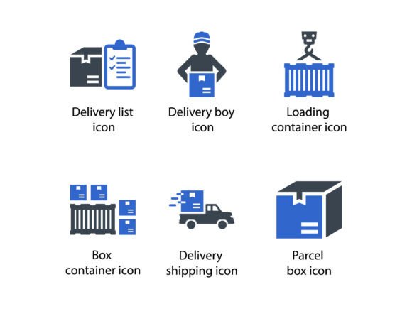 Delivery Logistics Icon Set 1: A Versatile Tool for Modern Designers