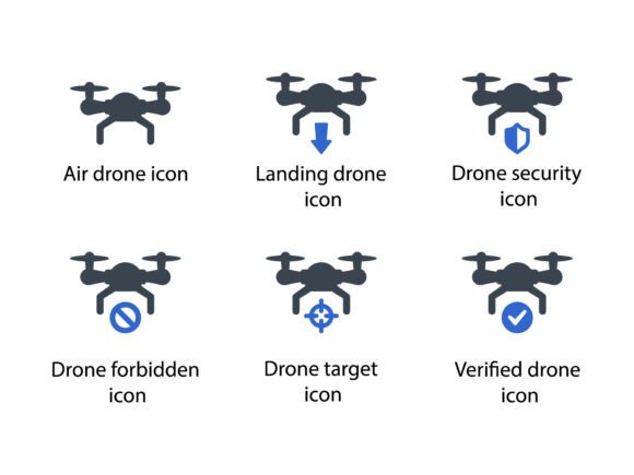 Drone Icon Set 1: Perfect for Designers