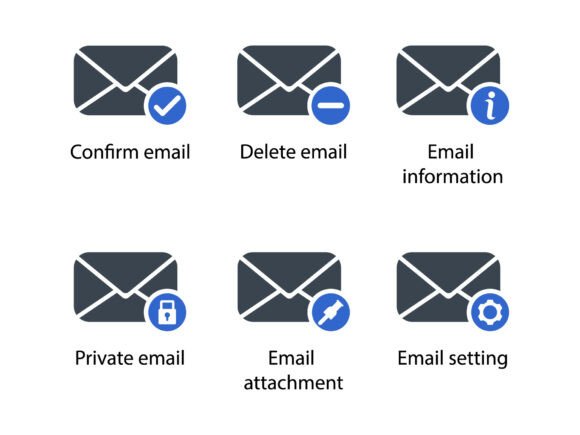 Email Icon Set 3: A Beautiful Glyph Icon for Design Projects