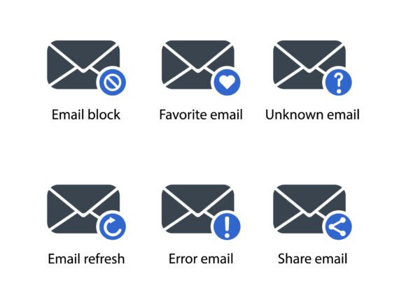 Email Icon Set 4: Elegant Design for Every Project