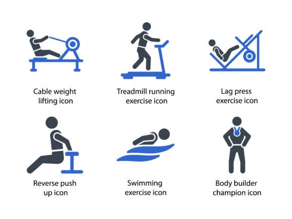 Enhancing Visual Communication with Fitness Gym Icon Set 4