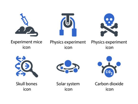 Enhancing Visual Communication with Science Experiments Blue Icon Set 3