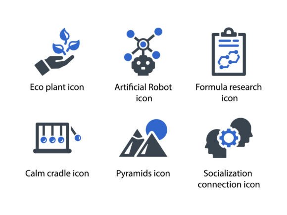 Enhancing Visual Communication with Science Experiments Blue Icon Set 1