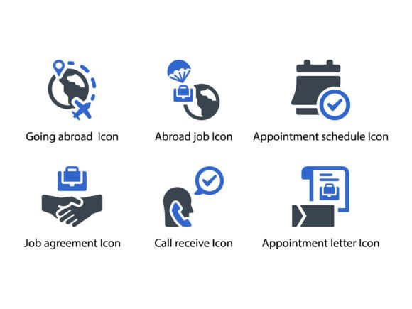 Find Job Interview Icon Set 1