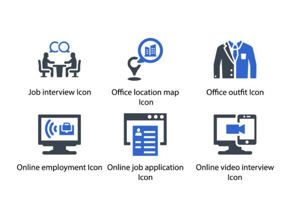 Find Job Interview Icon Set 5