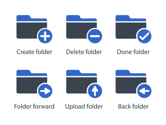 Folders Icon Set 4 – Premium Design Assets
