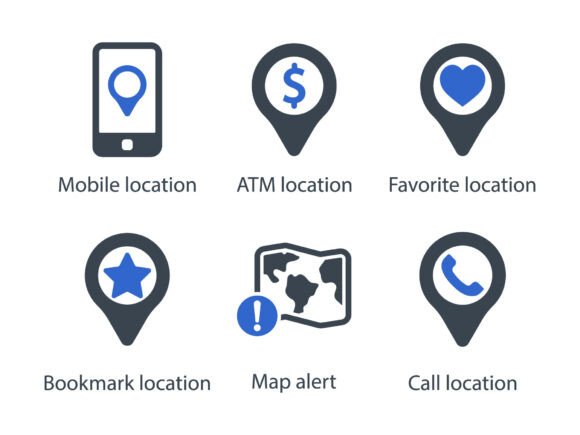 Location Icon Set 4: A Versatile Tool for Modern Design Projects