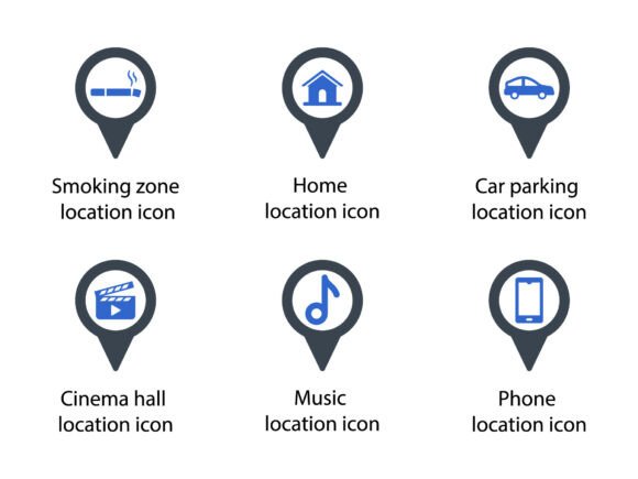 Location Pin Icon Set 8