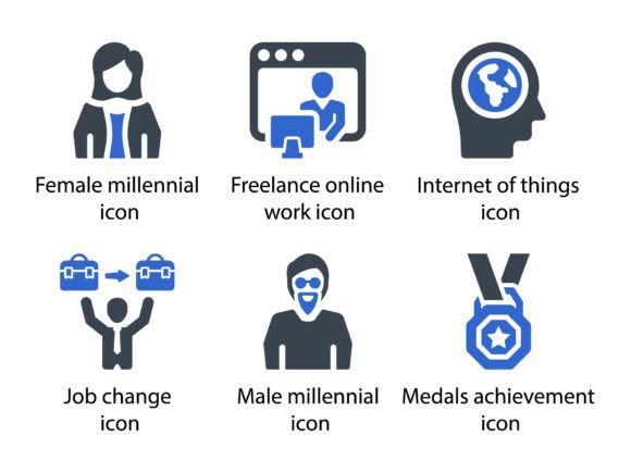 Millennials Icon Set 2: Design with Purpose