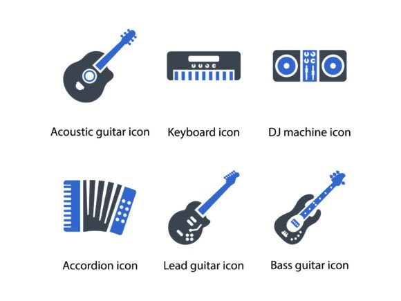 Musical Instrument Icon Set 1: A Versatile Tool for Modern Designers