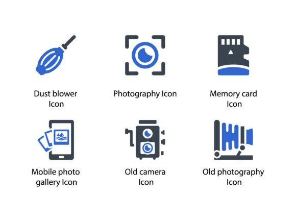 Photography Accessories Icon Set 3