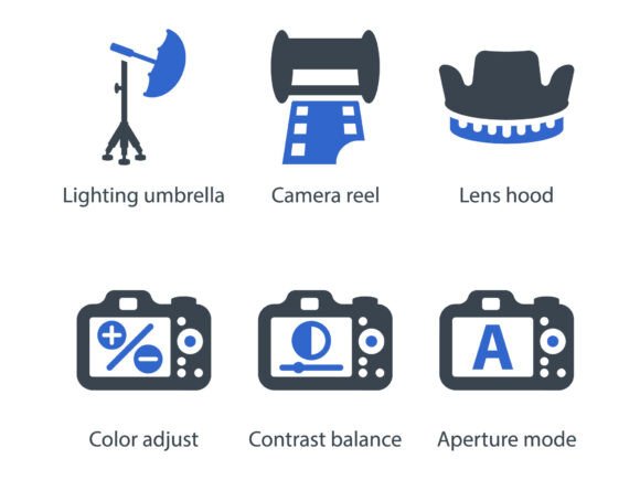 Photography Icon Set 2: A Versatile Resource for Designers and Creatives