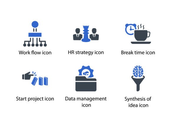 Project Management Icon Set 8: A Versatile Tool for Modern Designers