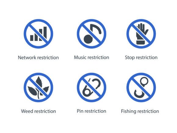 Restriction Icon Set 8: A Versatile Design Asset for Modern Projects