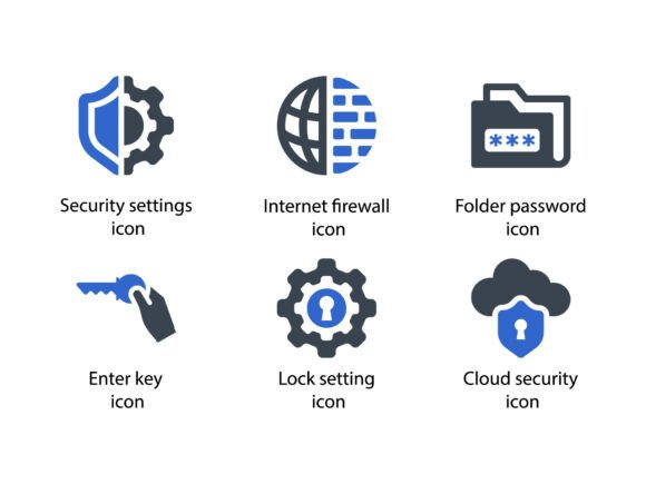 Security Icon Set 4: A Modern Design Essential for Digital and Physical Security