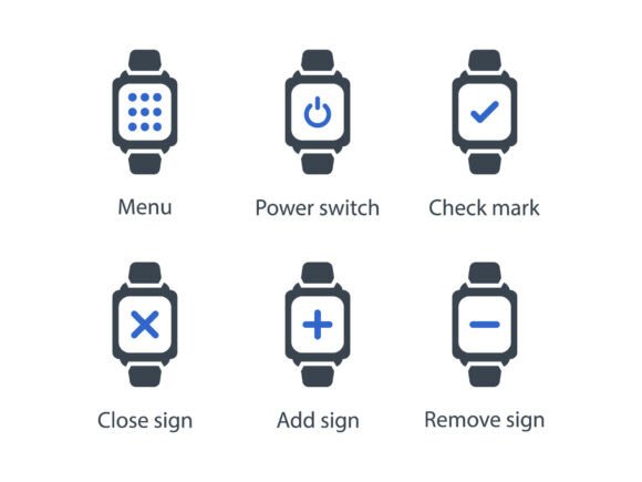 Smart Watch Icon Set 1: A Design Essential for Modern Digital Experiences